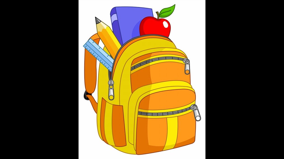 Портфель на белом фоне