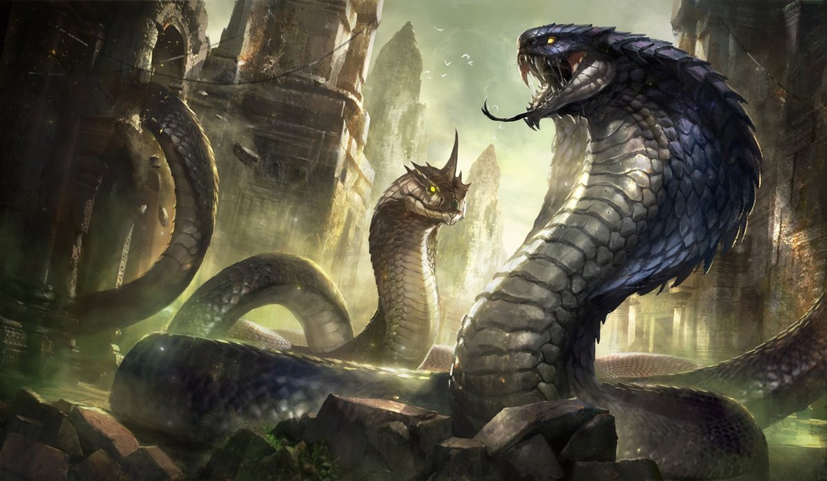 Василиск змея арт