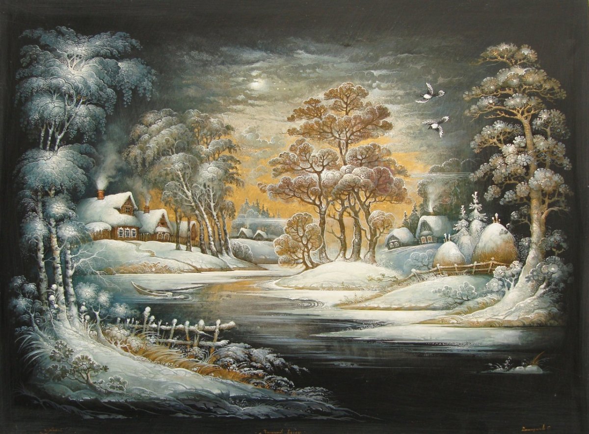 Миниатюра лаковая Холуй Дмитриев