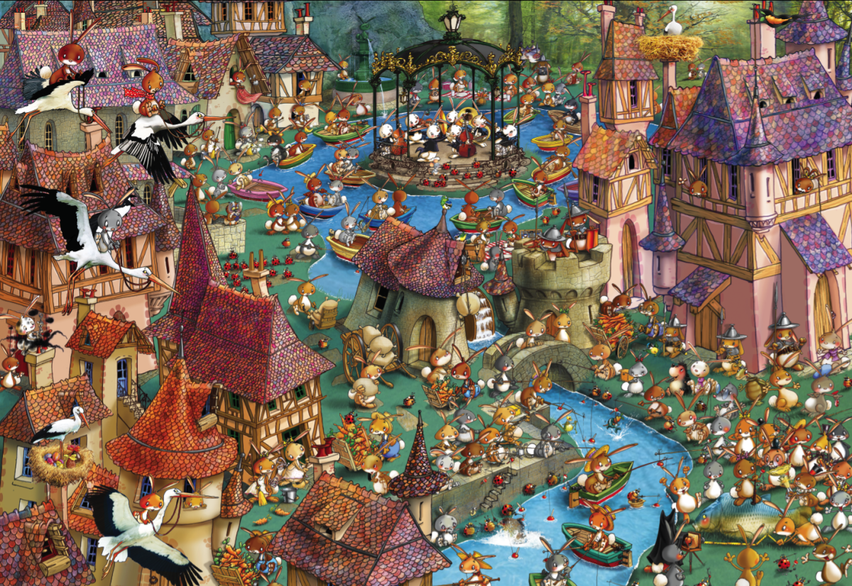 Пазл. Ruyer. Город кроликов, 1000 элементов