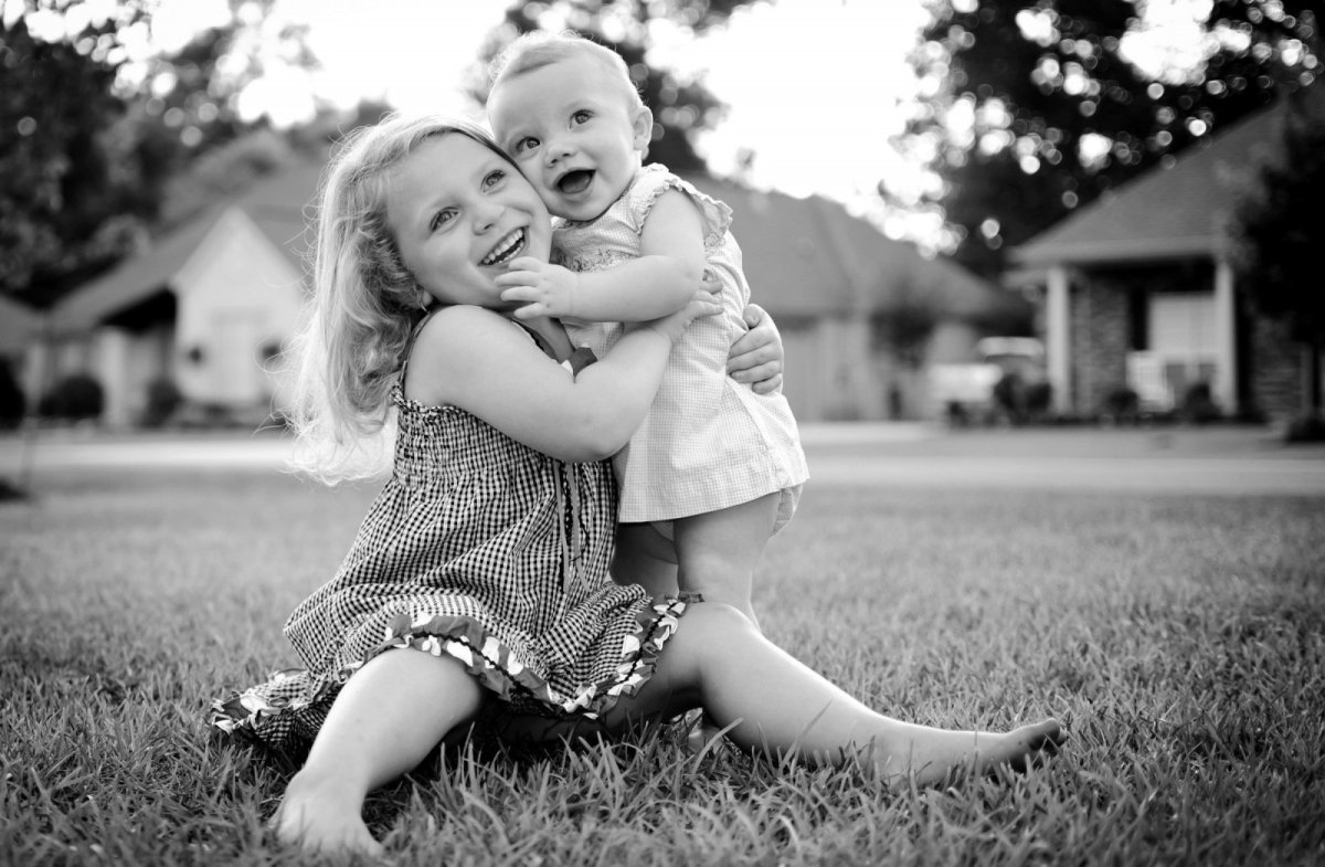 Черно белые фотографии детей