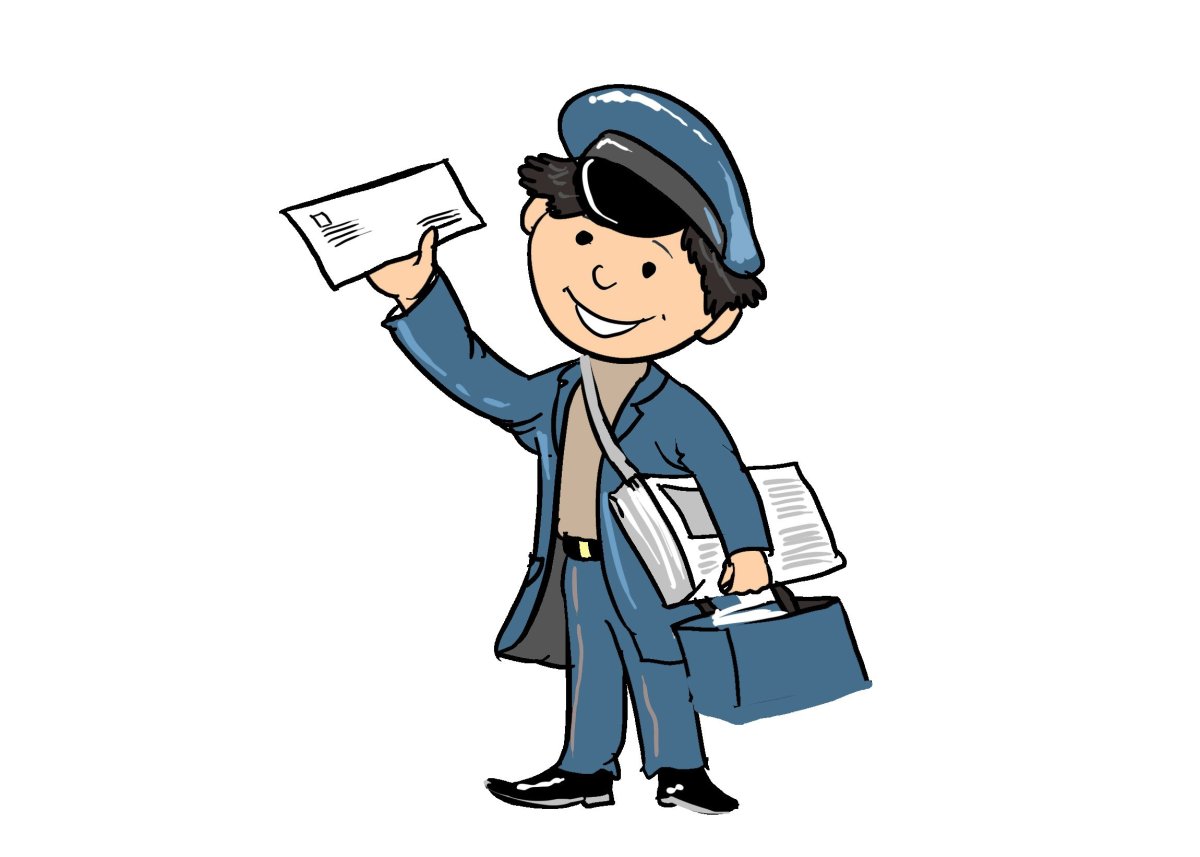 Почтальон рисунок