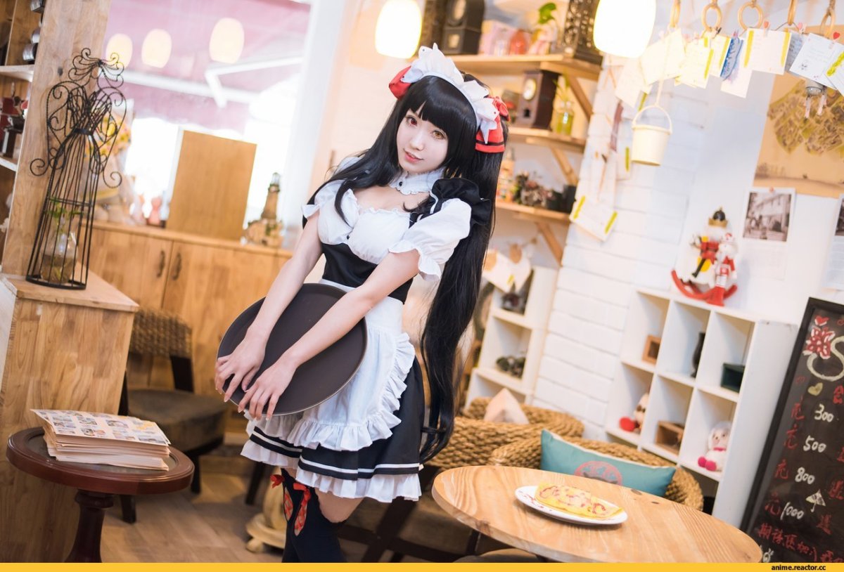 Костюм горничной аниме косплей АЛИЭКСПРЕСС