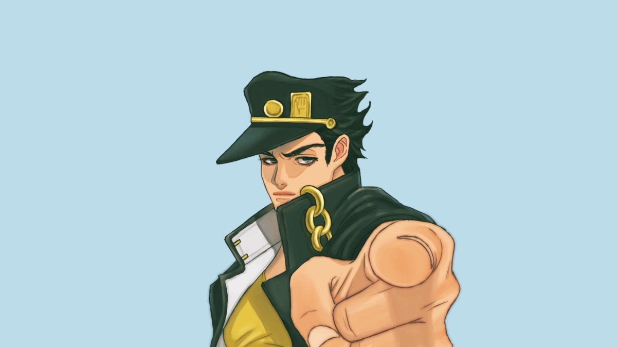 Джотаро Куджо арт с прессом