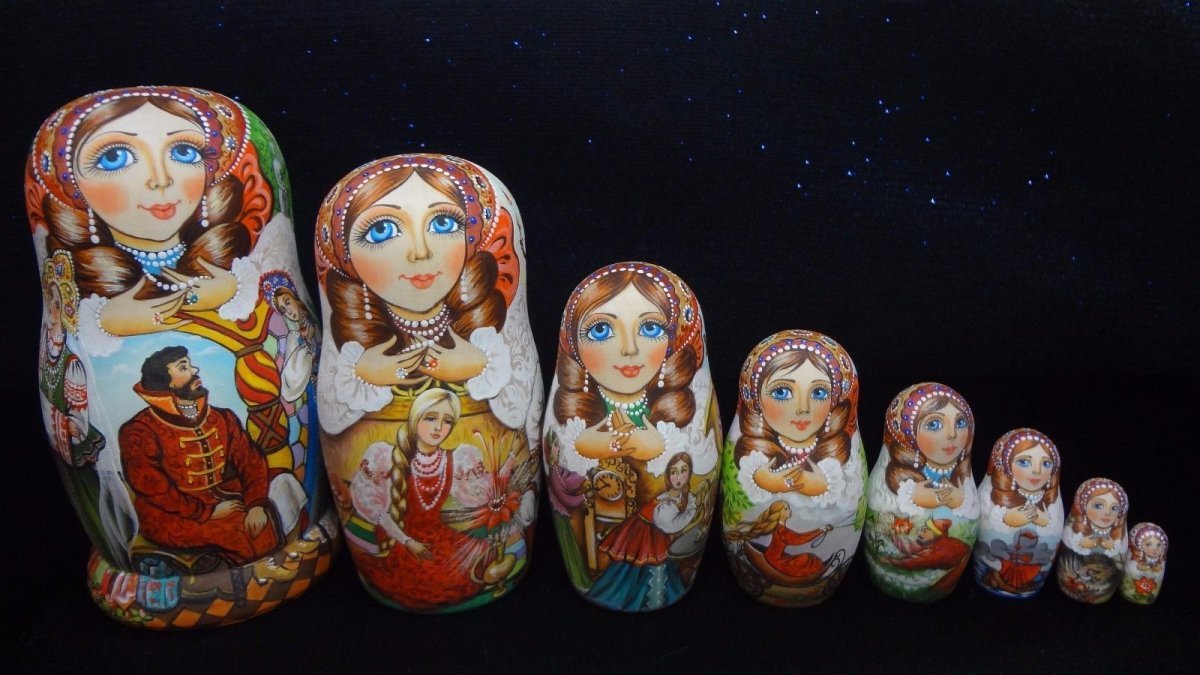 Матрешка роспись по дереву