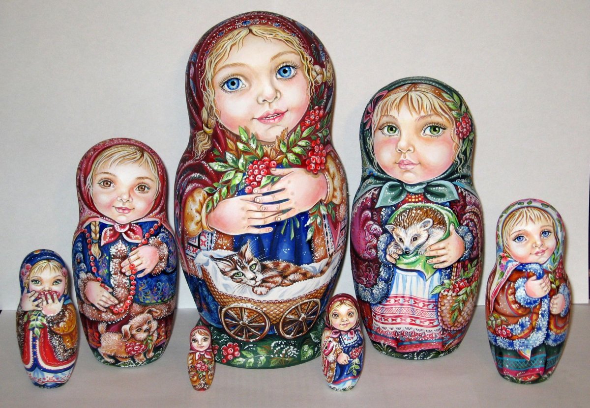 Матрешка Палехская роспись