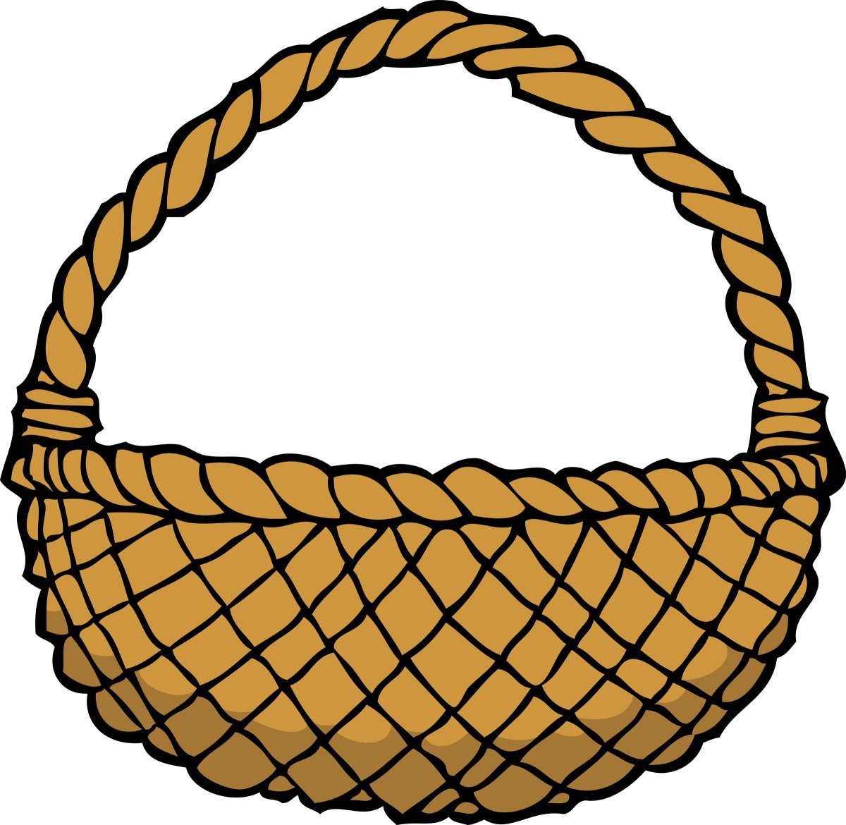 Корзина на белом фоне