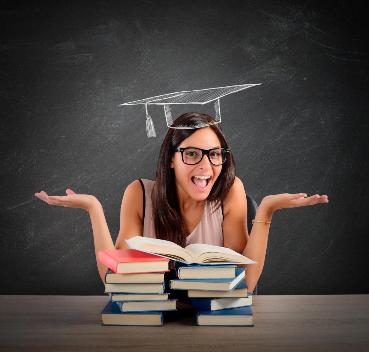 Девушка на учебе