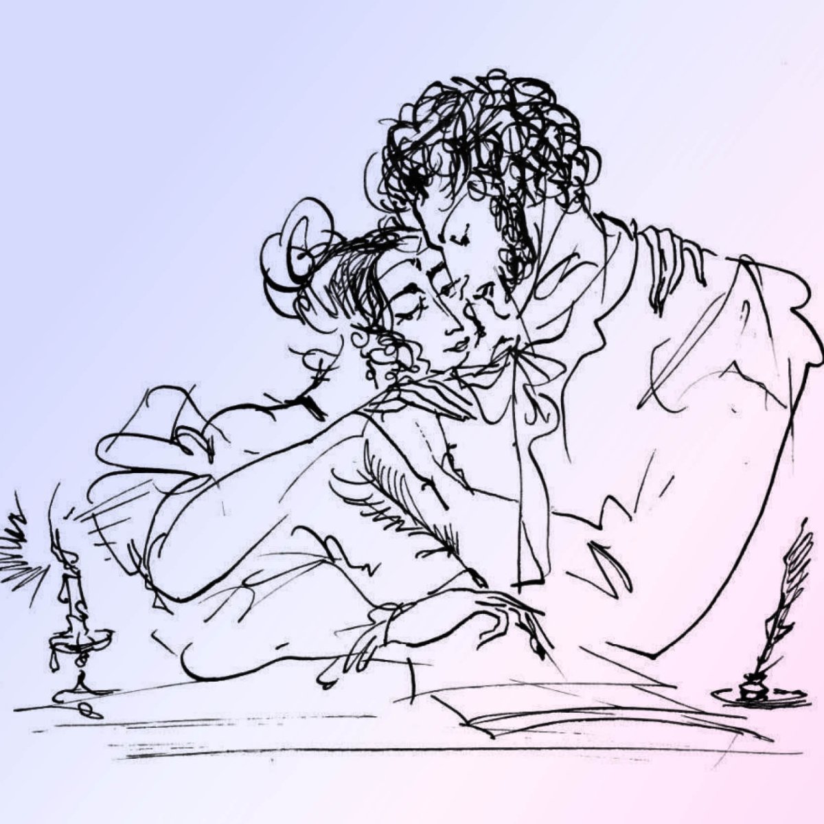 Надя Рушева иллюстрации к Пушкину