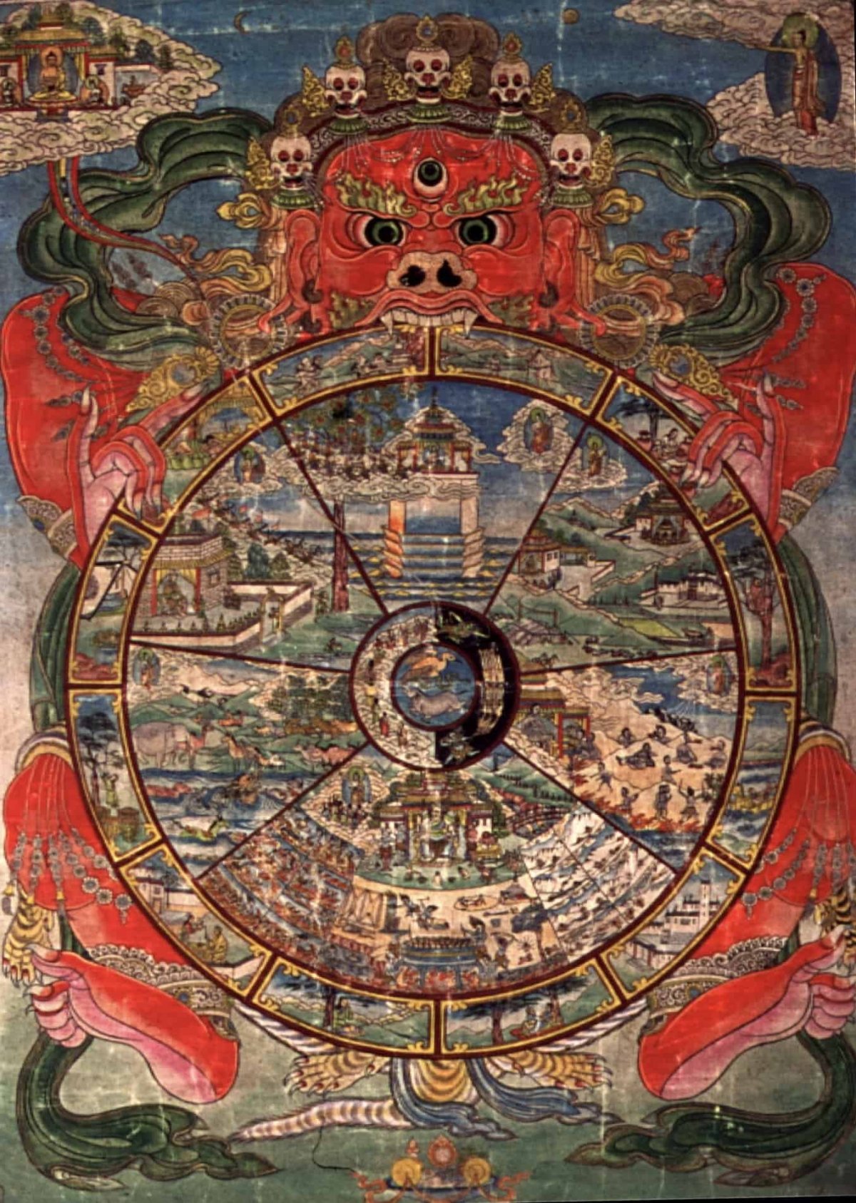 Колесо Сансары в архитектуре