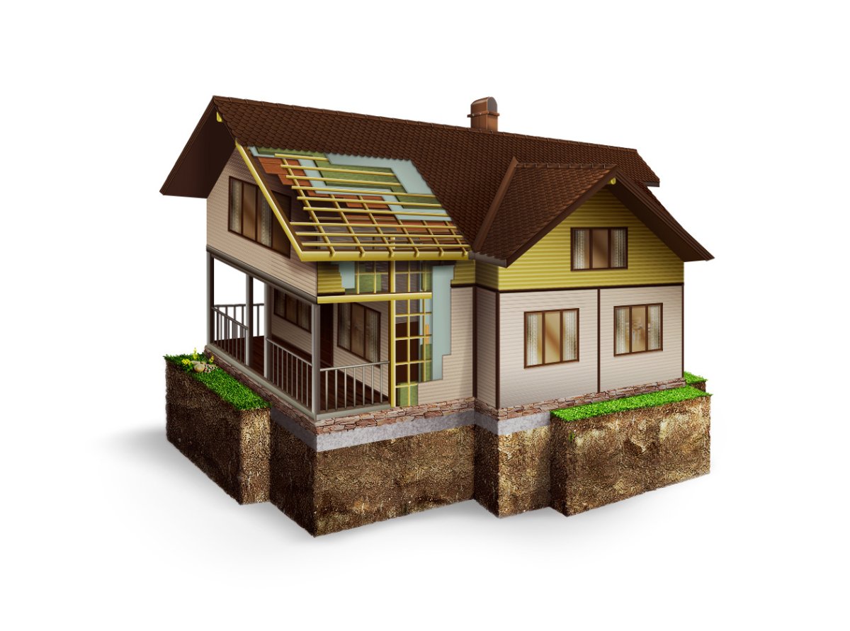 Домик с фундаментом