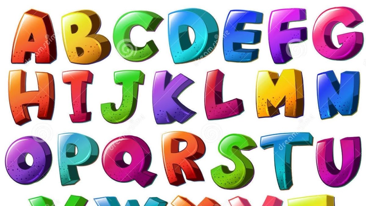 Красочные буквы английского алфавита