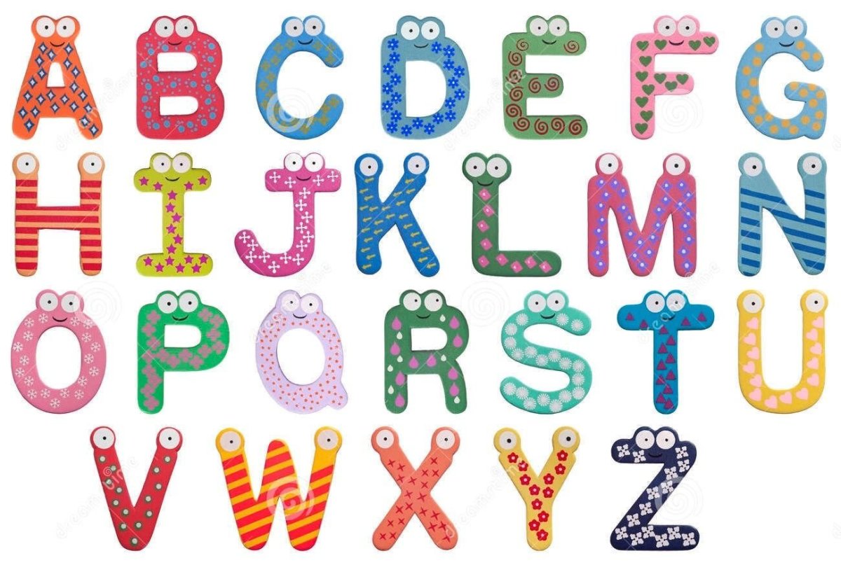 Буквы английского алфавита с глазами