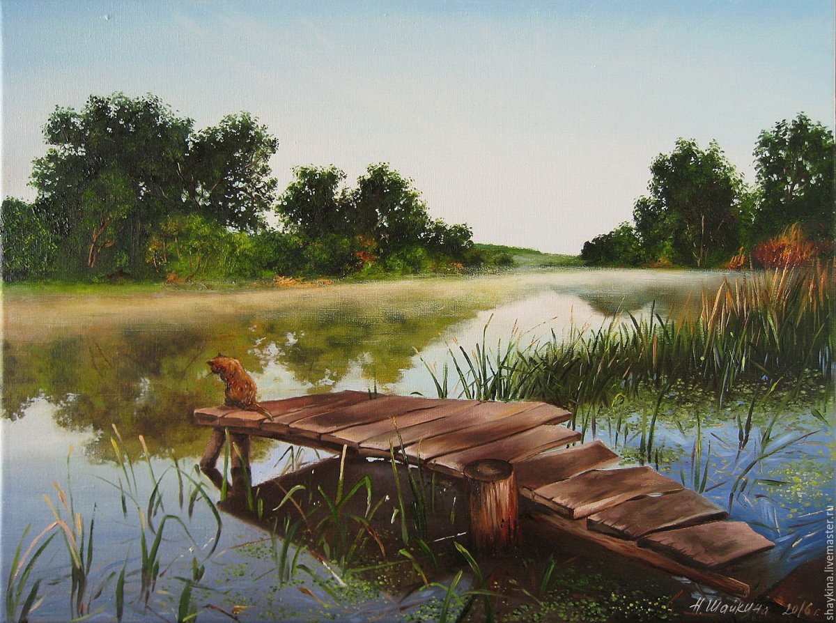 Летний пейзаж с рекой