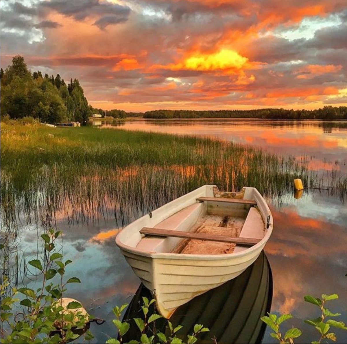 Пейзаж с лодкой