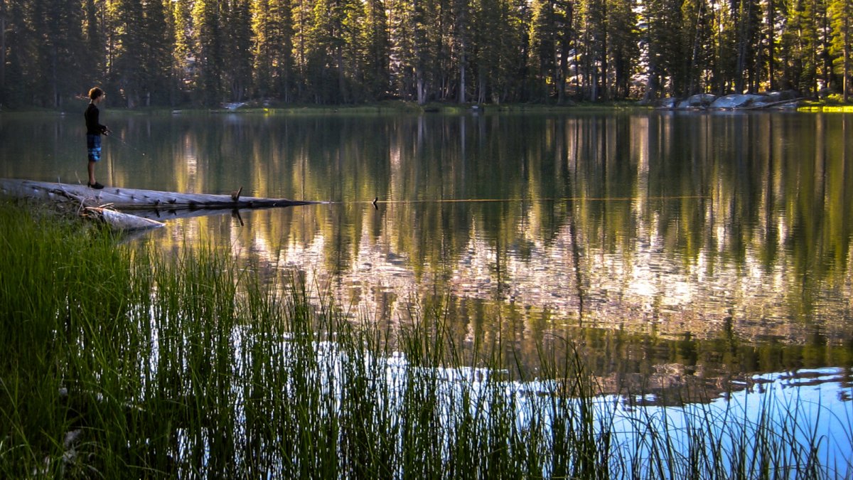 Красивое озеро рыбалка