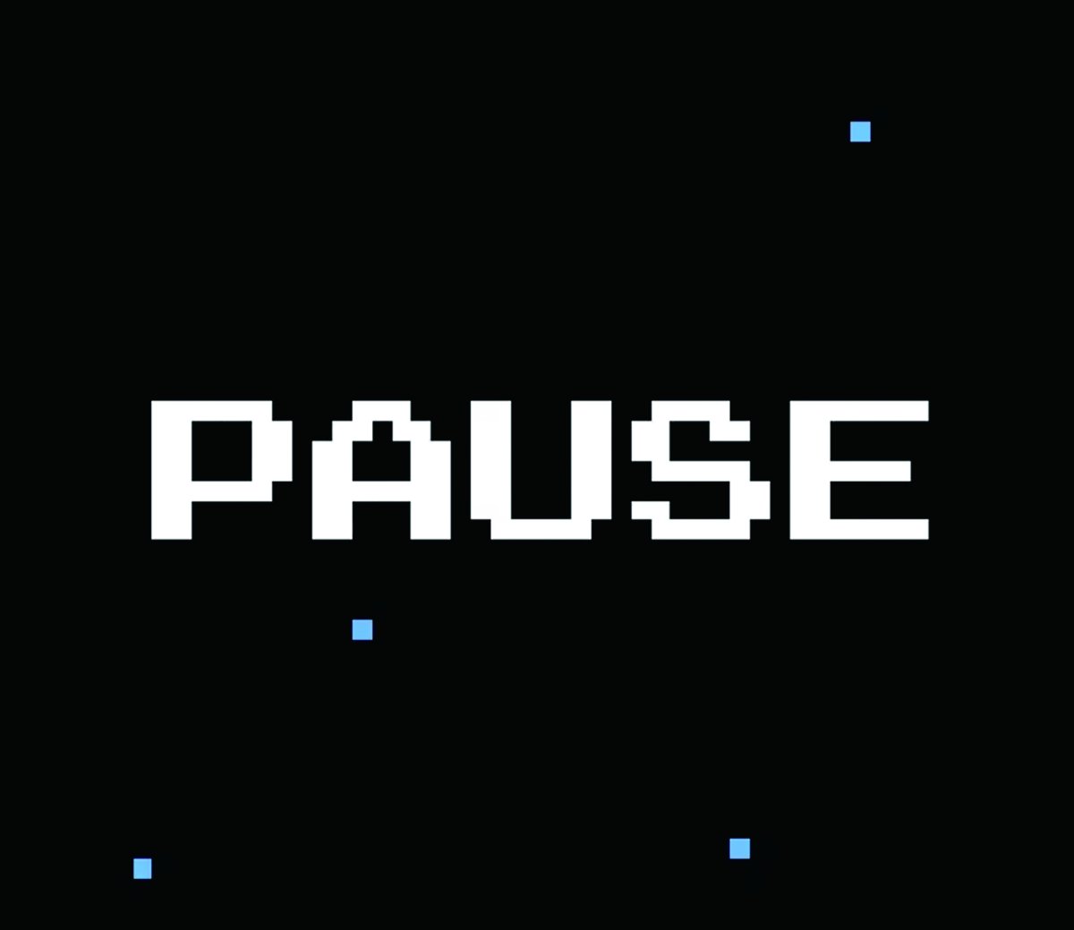 Надпись пауза