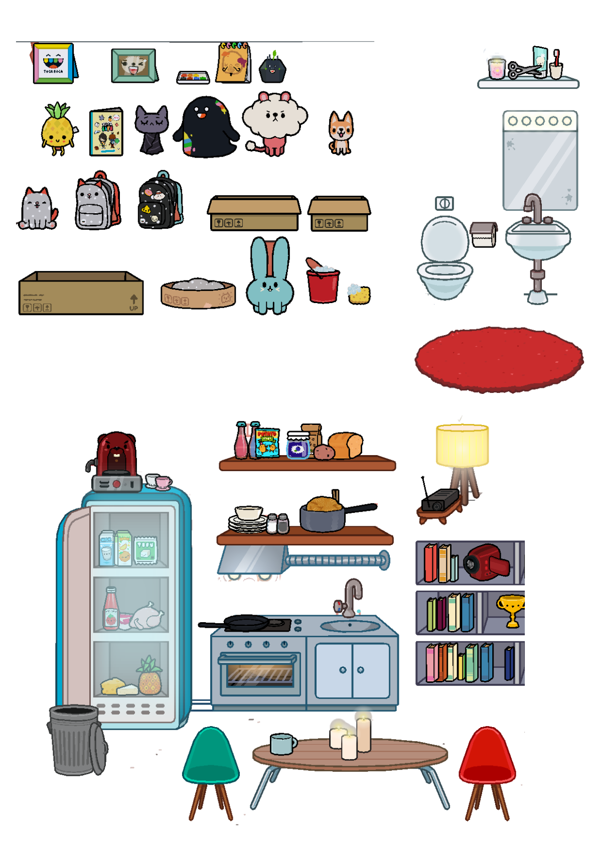 Тока бока из бумаги предметы