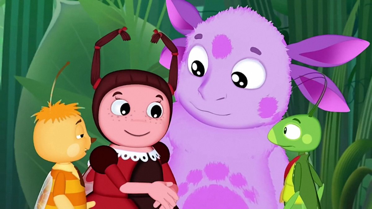 Герои мультфильма Лунтик бабочки