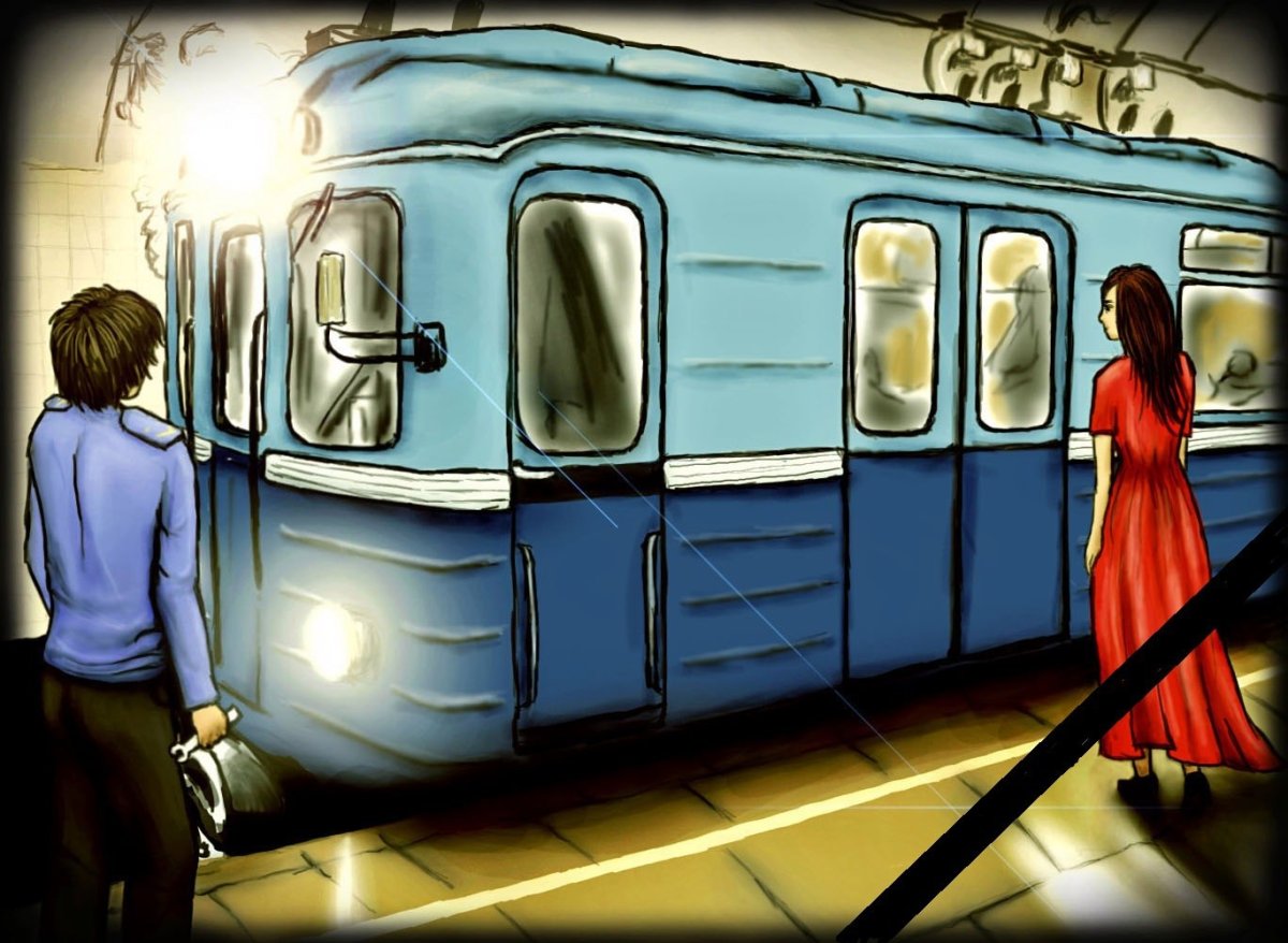 Поезд метро раскраска