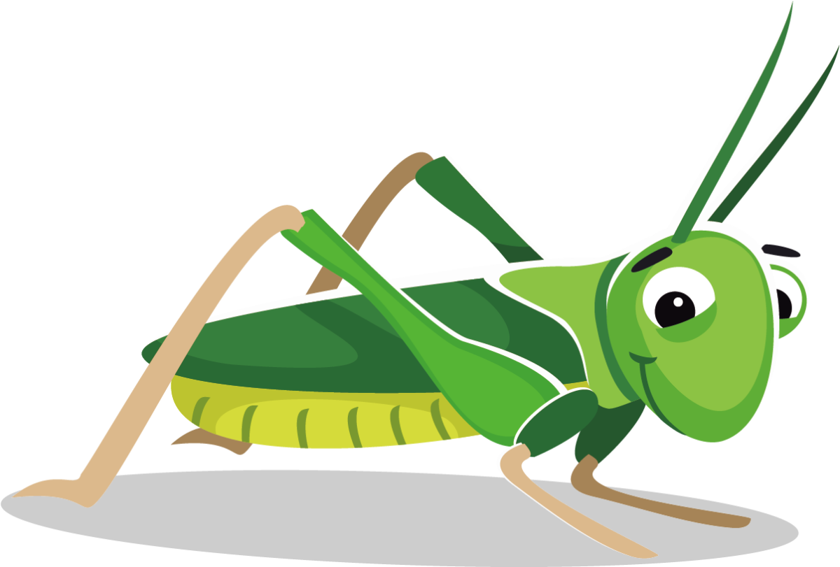 Зеленый кузнечик для детей