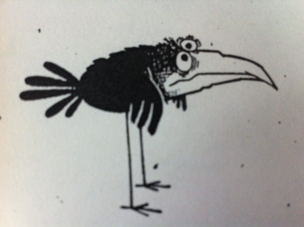 Ворона карикатура