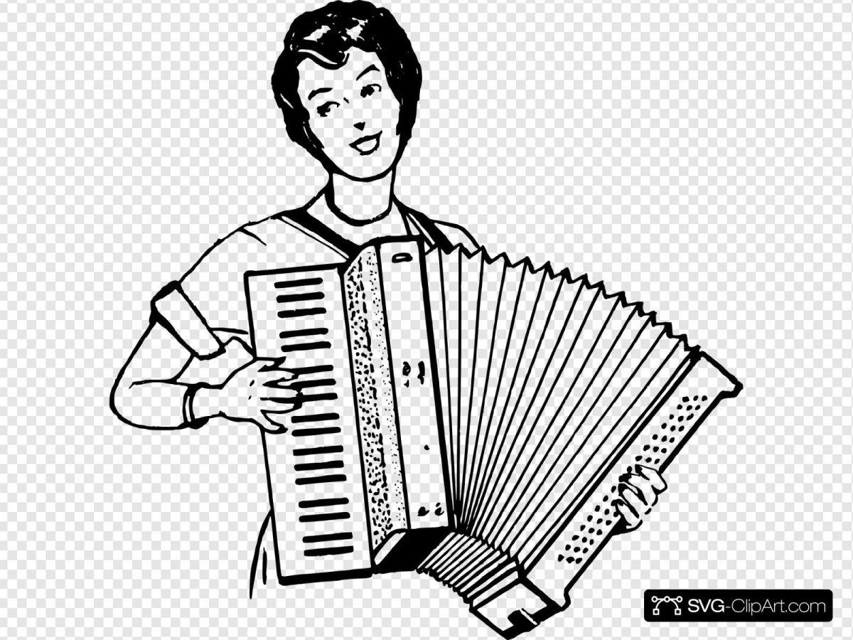 Гармонь рисунок для детей