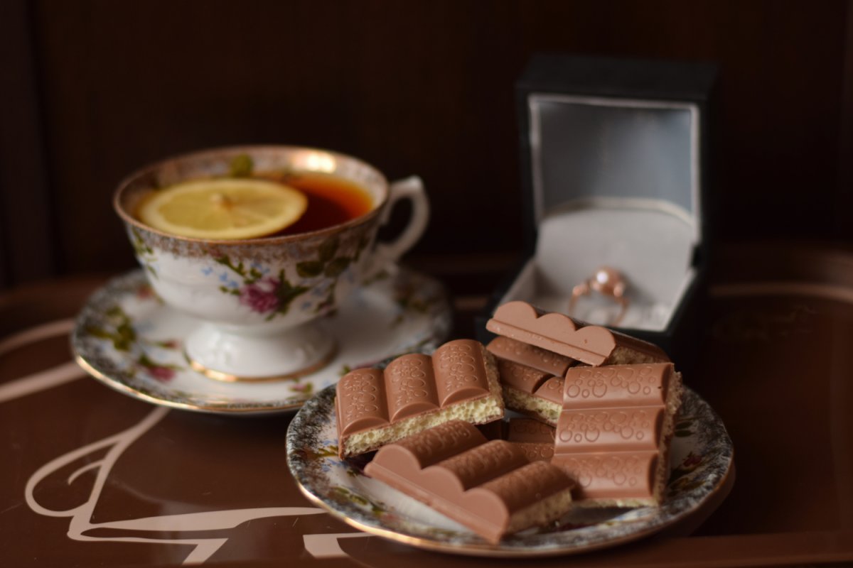 Чай с конфетами