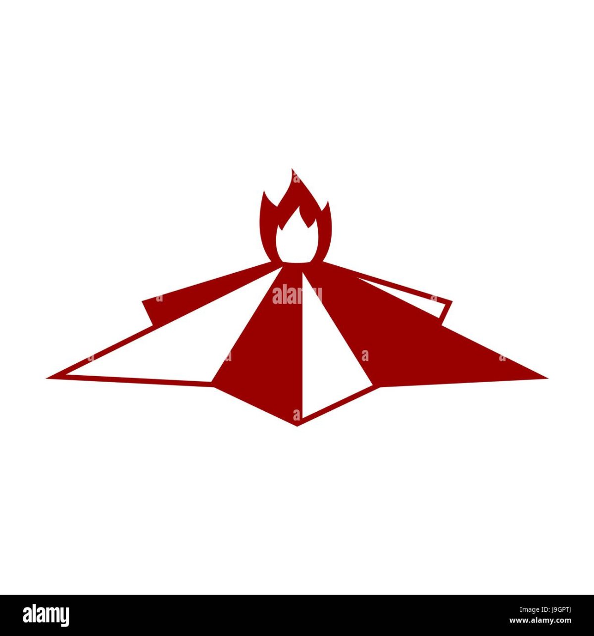 Вечный огонь на прозрачном фоне