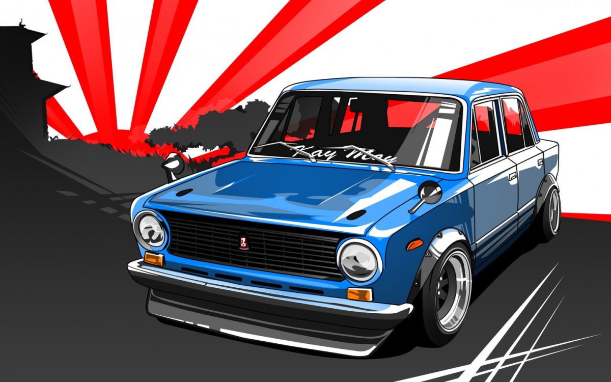 Мультяшная машина копейка