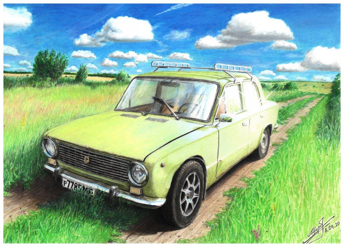 Машина в векторном стиле