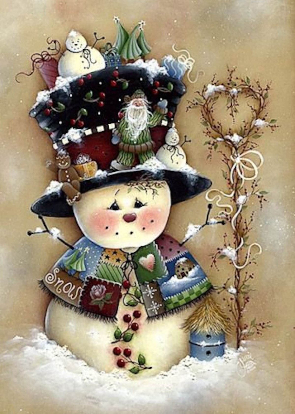 Стильные новогодние иллюстрации