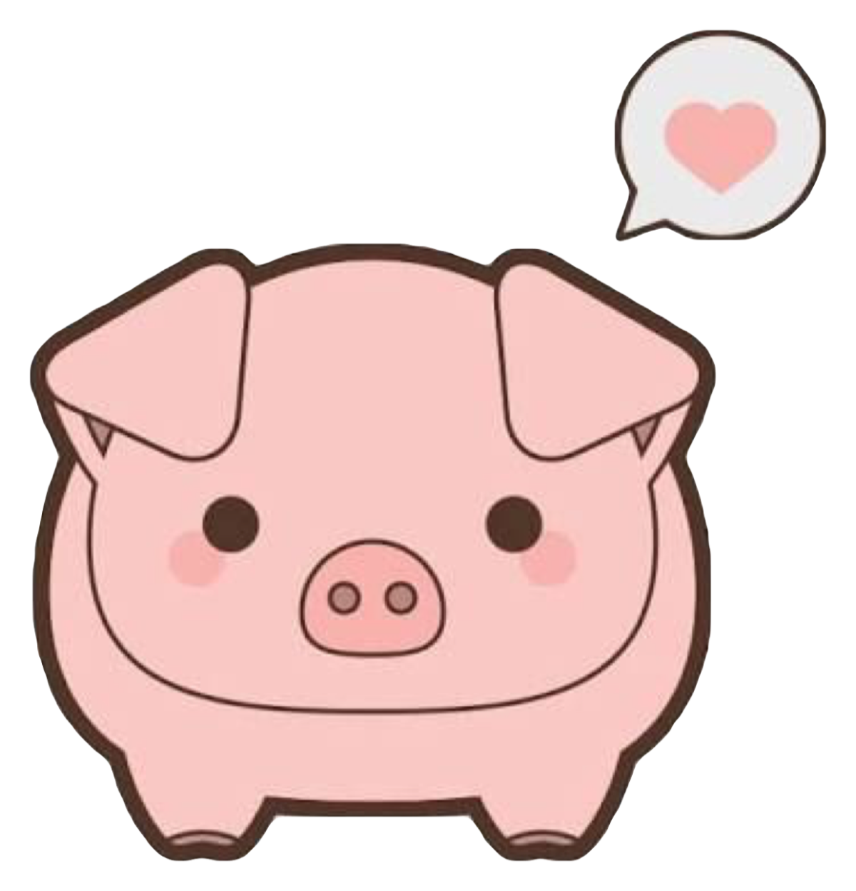 Милая Свинка для срисовки