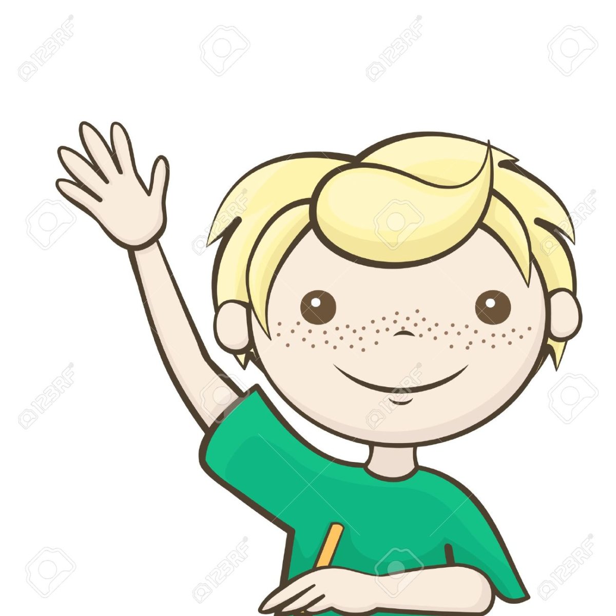 Поднятая рука рисунок