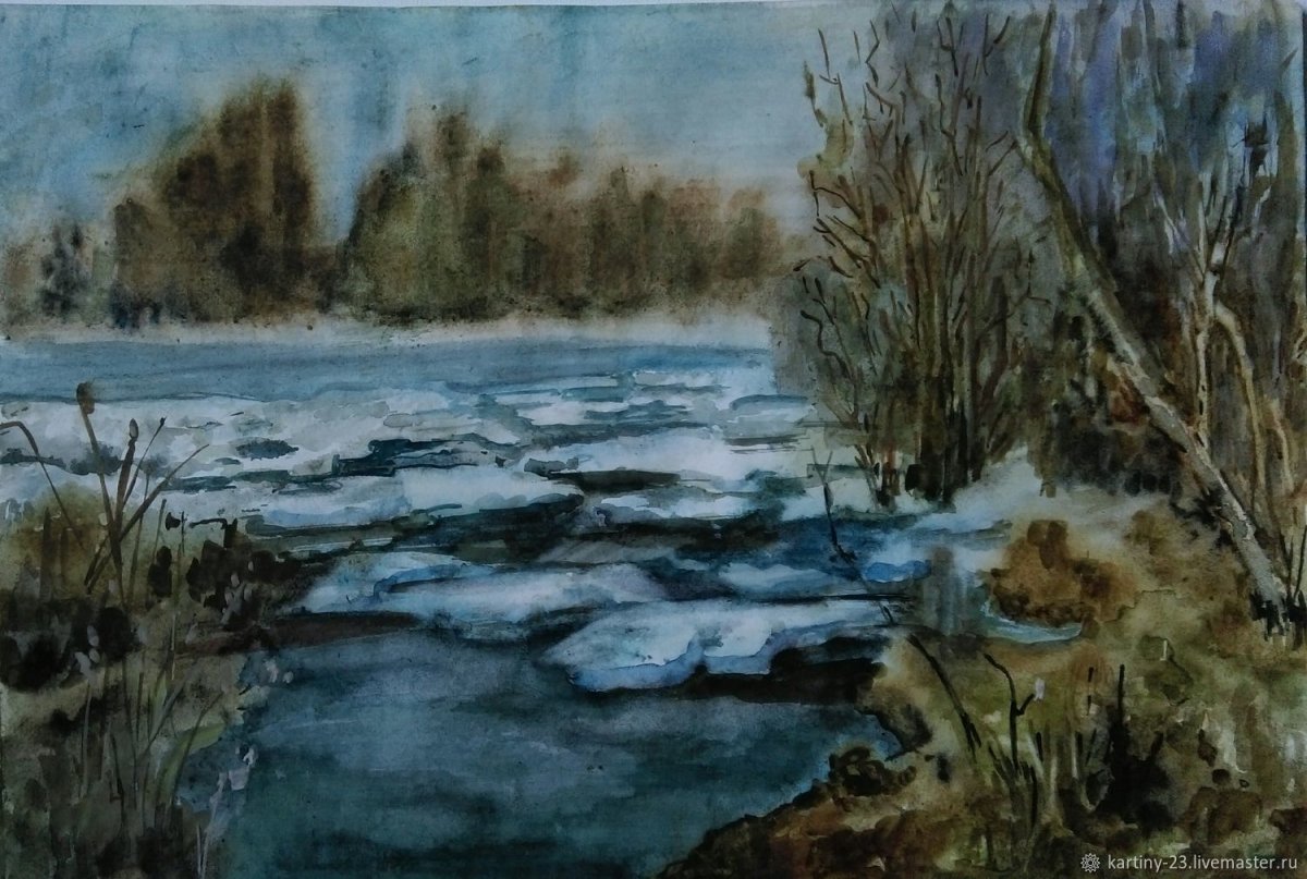 Весенний ледоход на реке