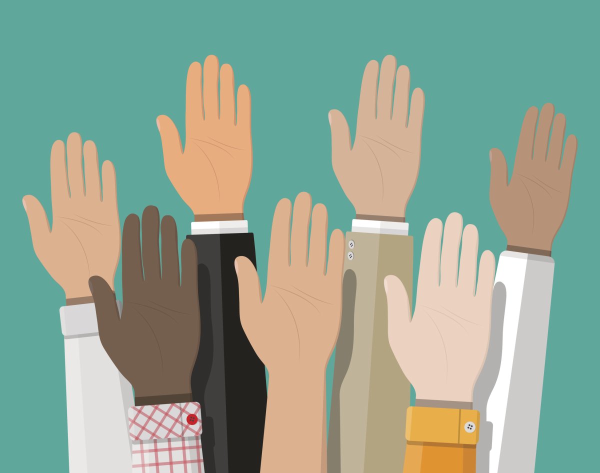 Голосование иллюстрация руки