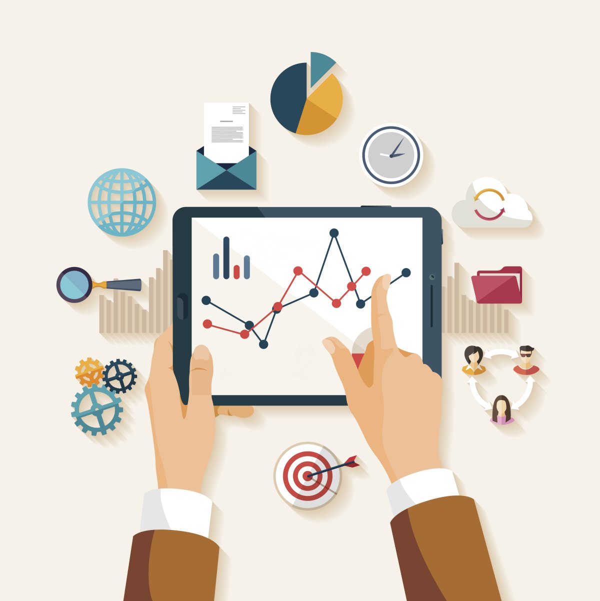 Иллюстрация цифровой маркетинг