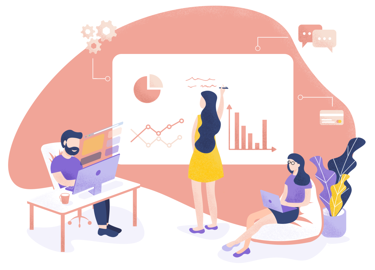 Плоские иллюстрации для сайта