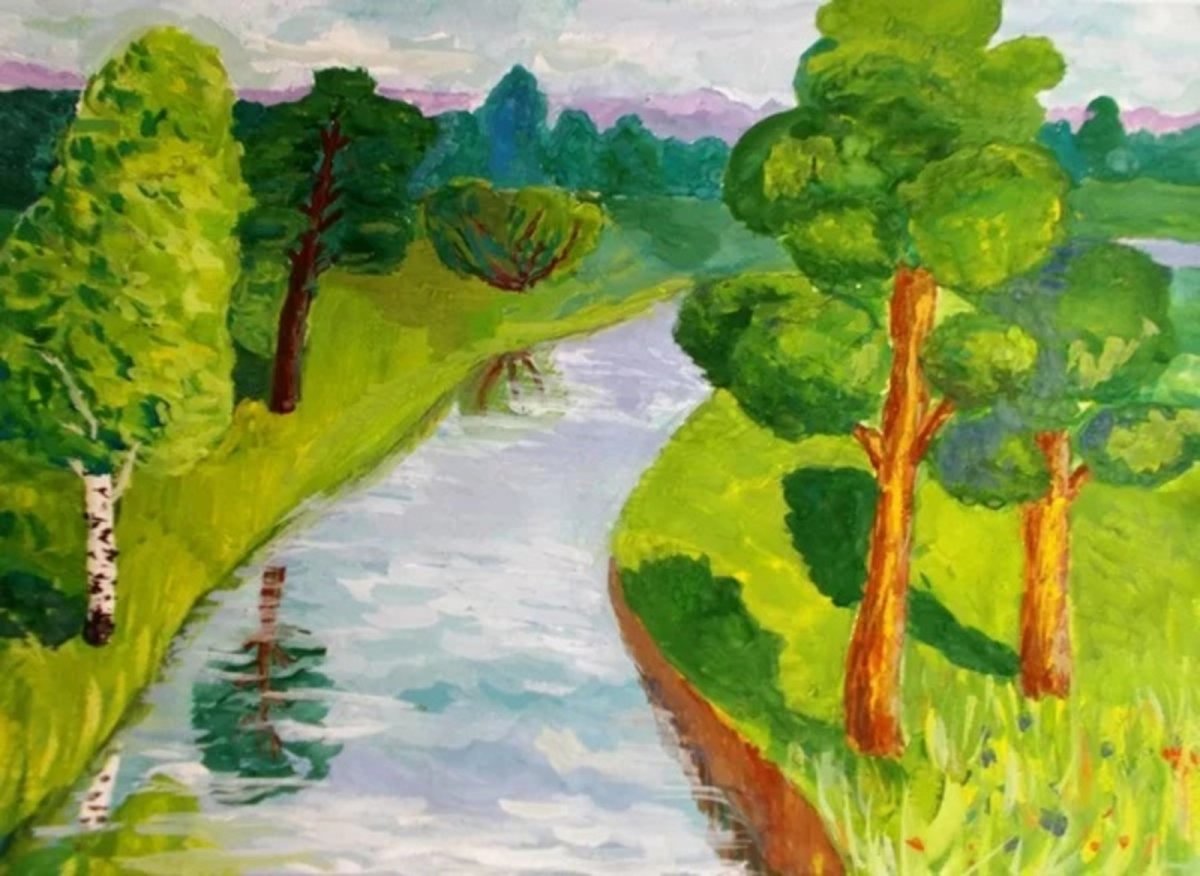 Россия просторы Березки реки