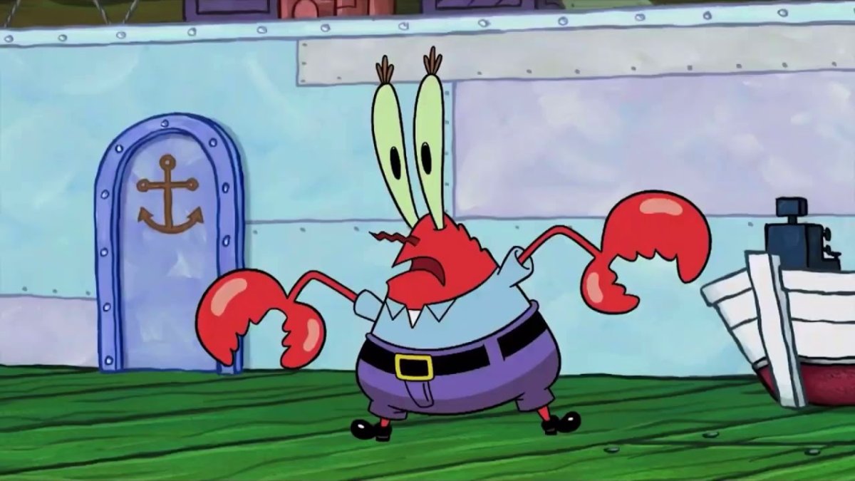 Мистер Крабс в шапочке