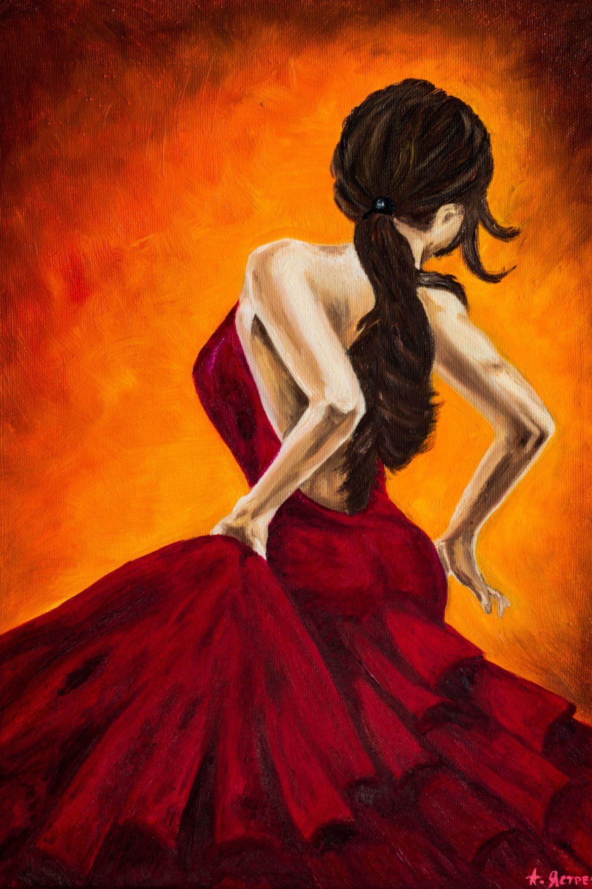 Алмазная мозаика танцовщица фламенко