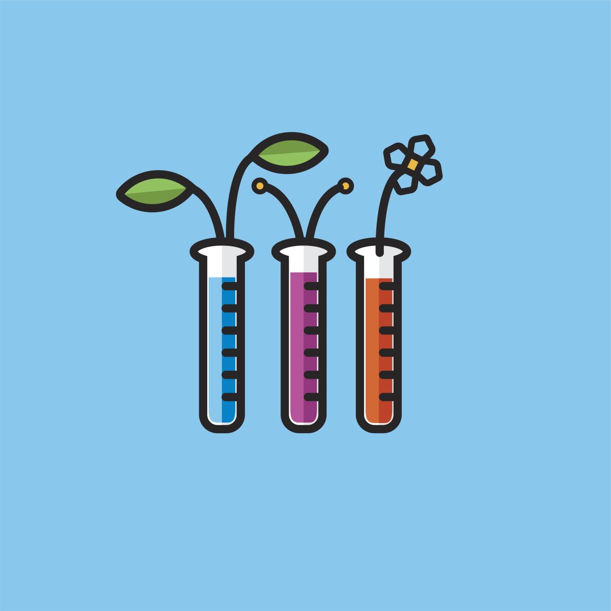 Пробирка стикер