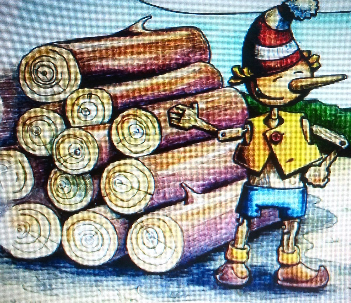 Папа Карло и полено