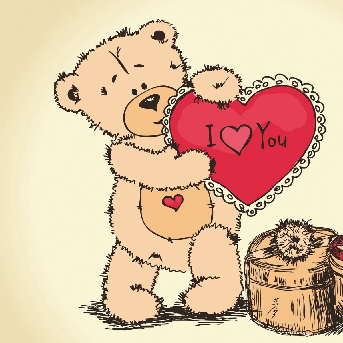 Мишка Тедди рисунок