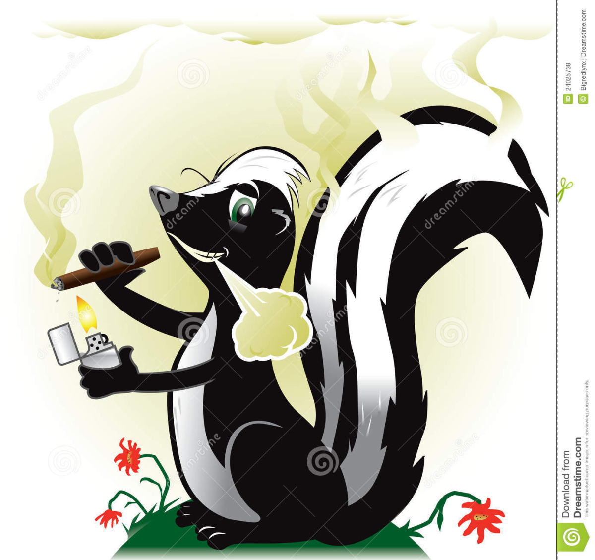 Полосатый скунс питание