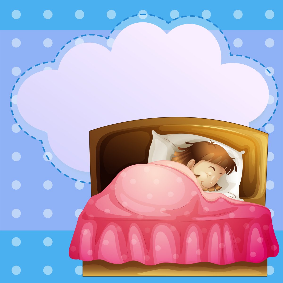Спящая девушка Векторная иллюстрация