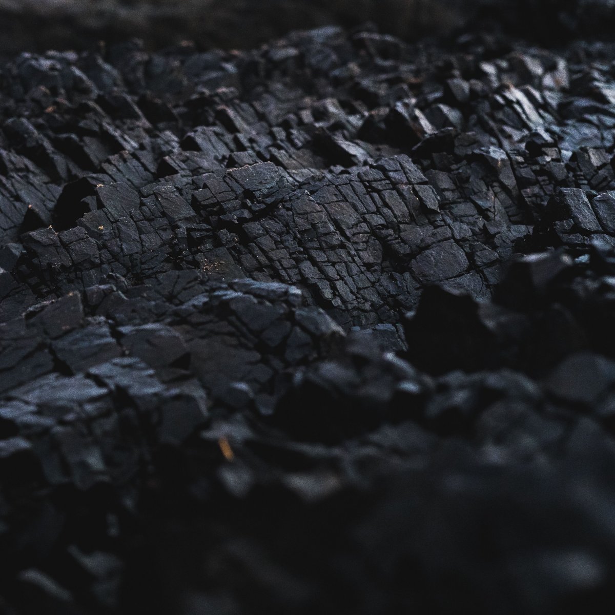 Древесный уголь на белом фоне