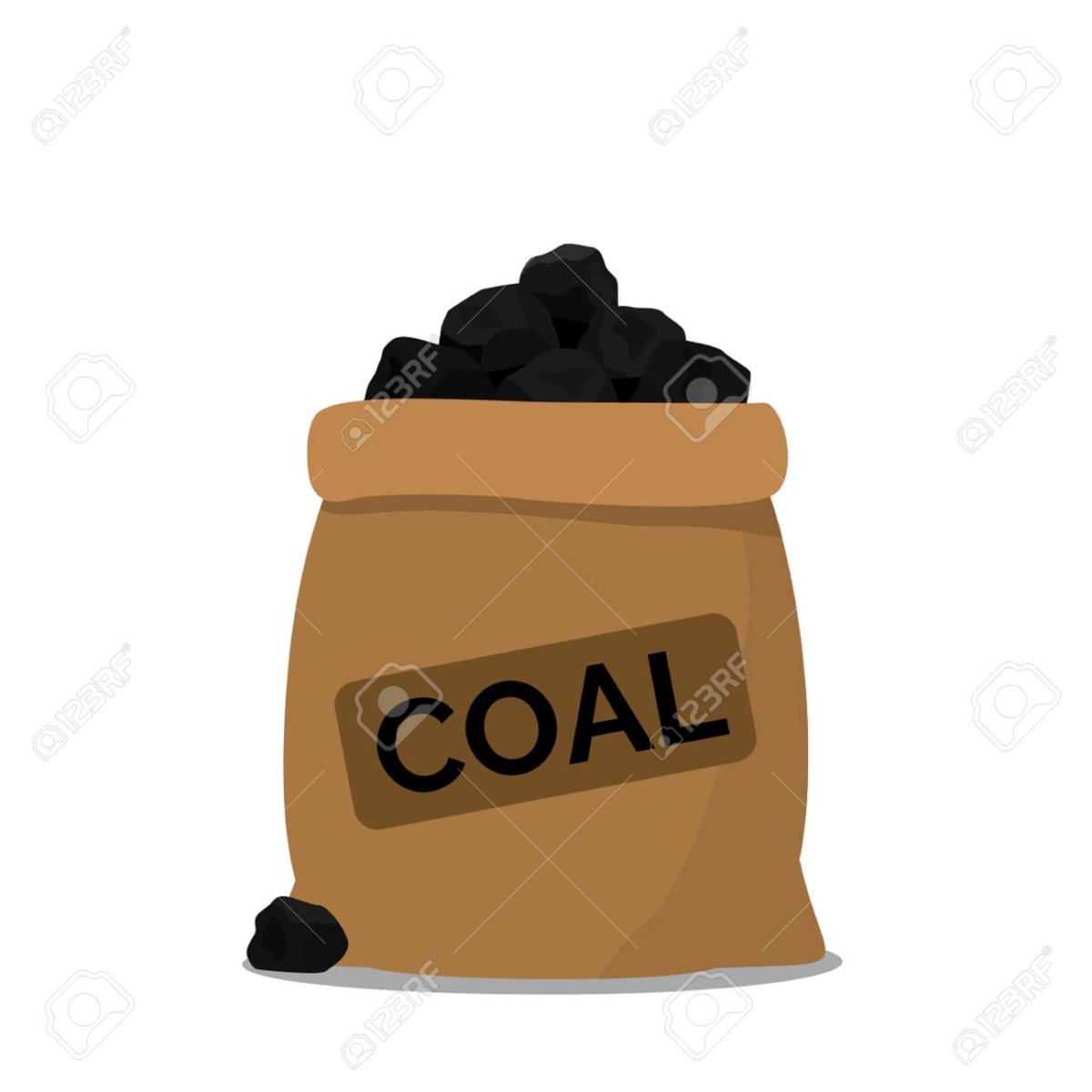 Каменный уголь в руках