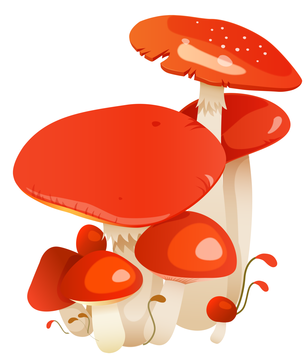 Грибы мультяшные