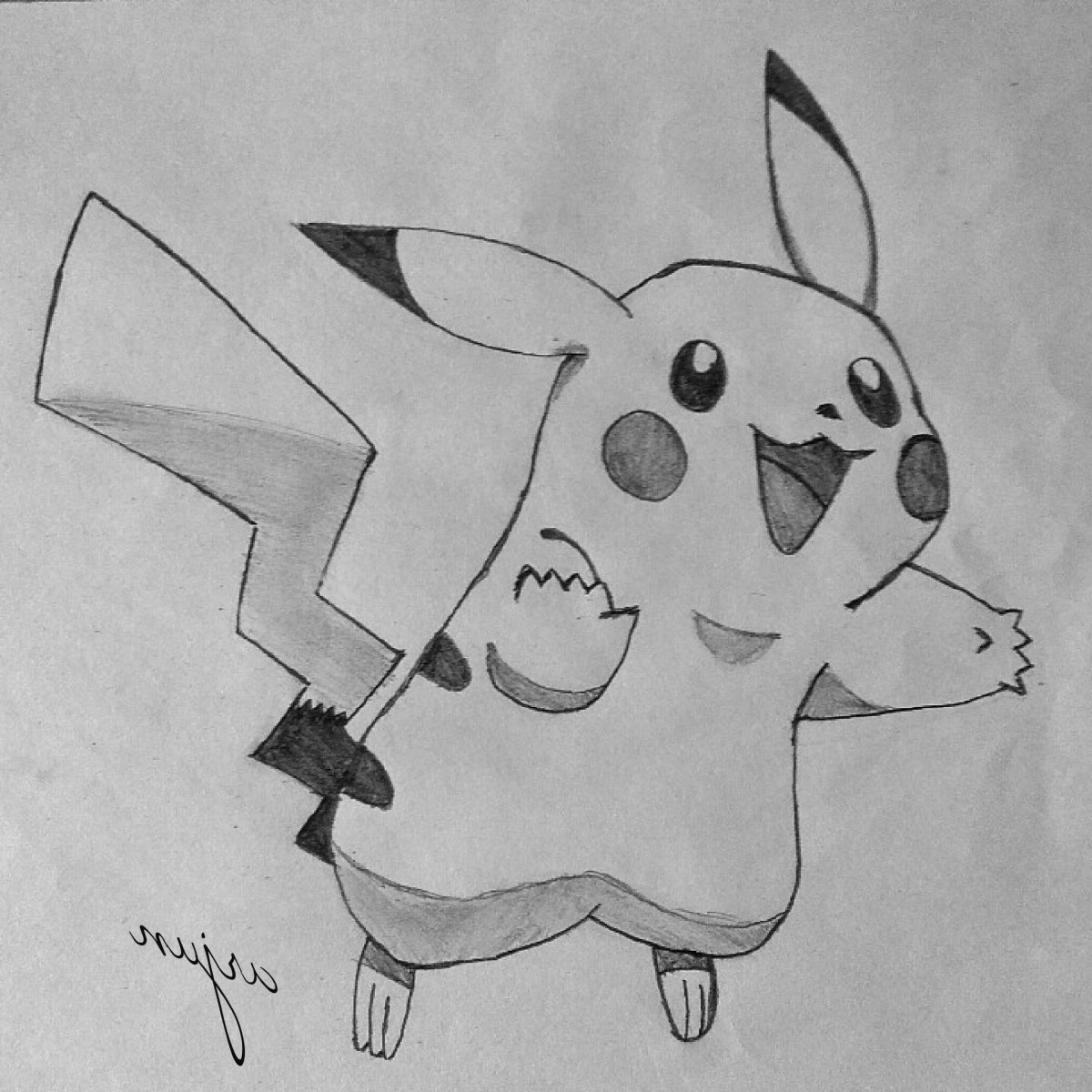 Пикачу со спины